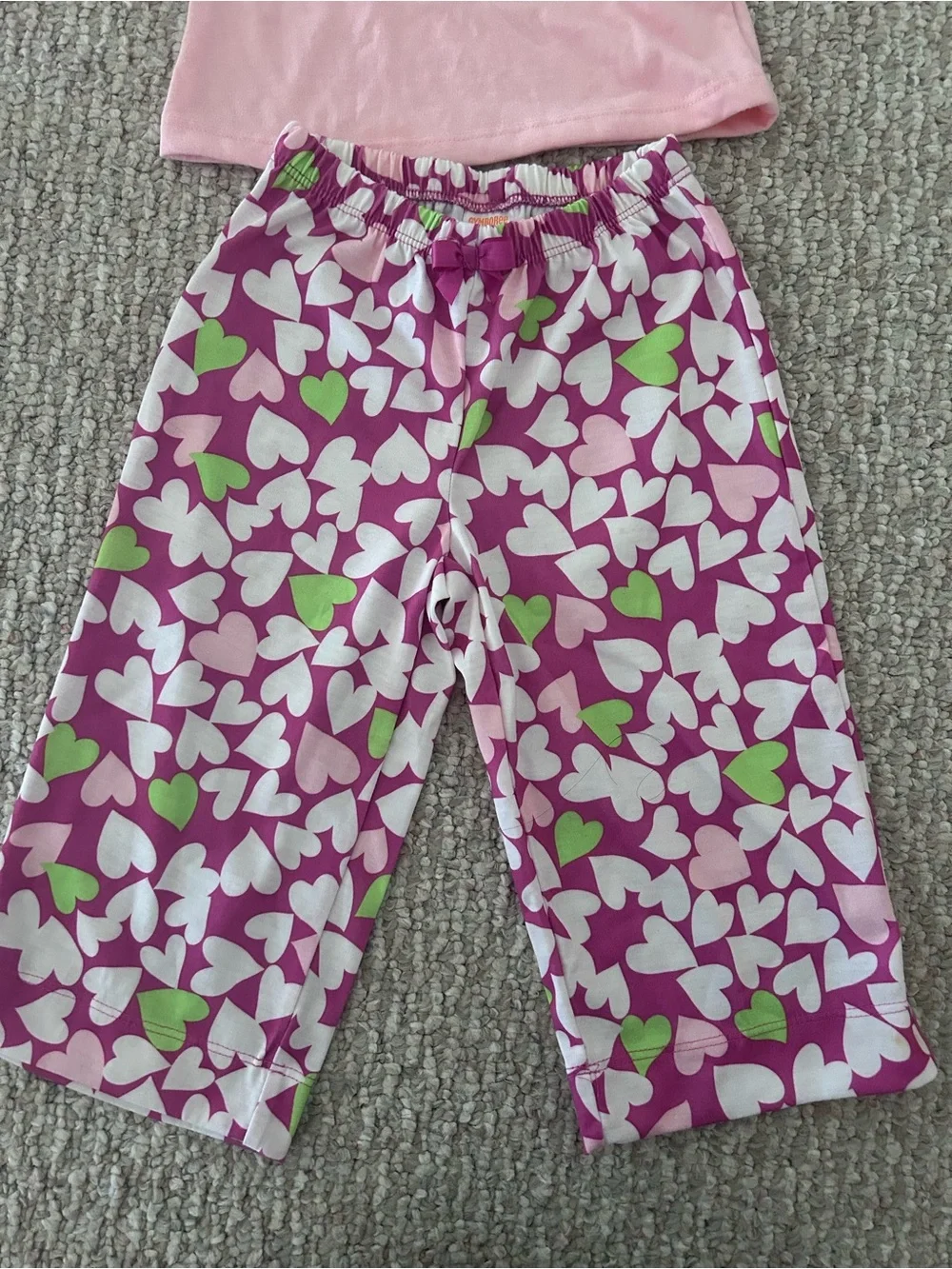 NWT Girls' Gymboree Pajama Set - Ruffled Tank & Heart-Print Pants size 18-24mths